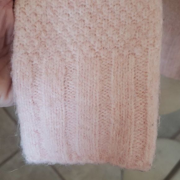 🔴 LOU & GREY Soft Cozy Chunky Knit Textured Sweater Pastel Pink - Picture 8 of 11